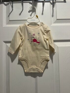 Carter's Wintery Puppy Long Sleeve Bodysuit Onesie